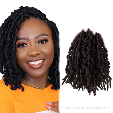 High Quality Soft 10inches Fluffy Short Curly Passion Twist Crochet Braiding Pre twisted Spring Braids Synthetic Hair Extensions